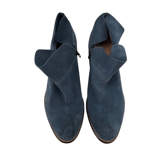 Seychelles Blue Snare Side Zip Block Heel Ankle Boots Size 7 Women’s - Picture 3 of 9